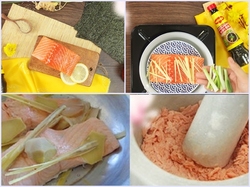 bí kíp làm ruốc cá hồi rong biển hấp dẫn không tanh