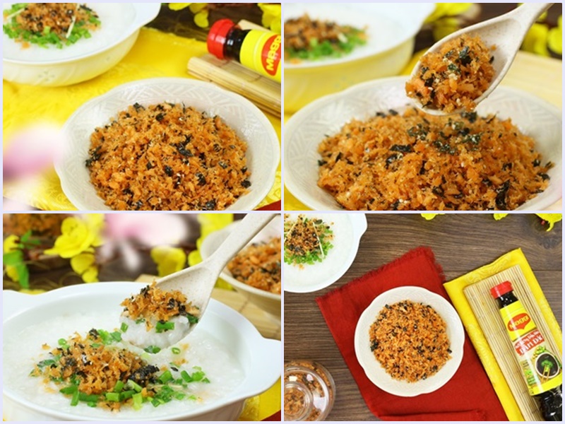 bí kíp làm ruốc cá hồi rong biển hấp dẫn không tanh
