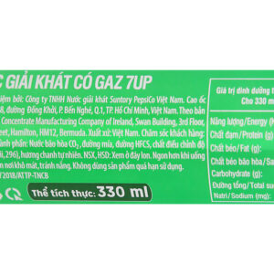 Nước ngọt 7 Up vị chanh 330ml