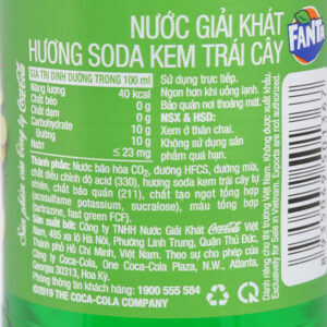 Nước ngọt có ga Fanta hương soda kem trái cây chai 600ml