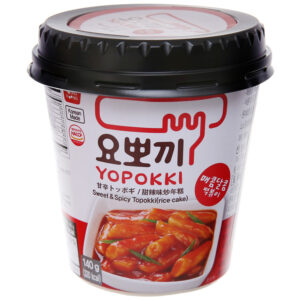 Bánh gạo tokbokki Yopokki vị cay ngọt ly 140g