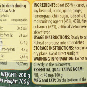 Bò kho Vissan hộp 200g