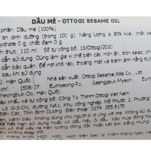 Dầu mè Ottogi chai 110ml