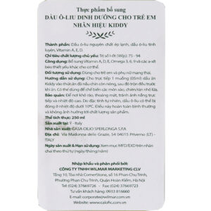 Dầu olive cho bé Kiddy chai 250ml