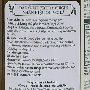 Dầu olive Extra Virgin Olivoilà chai 250ml