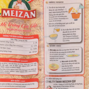 Mì trứng cao cấp Meizan gói 500g