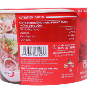 Phở bò Cung Đình Hà Nội tô 80g (có gói nước cốt xương hầm)