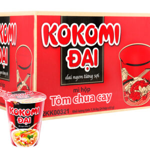 Thùng 24 ly mì Kokomi Đại tôm chua cay 65g