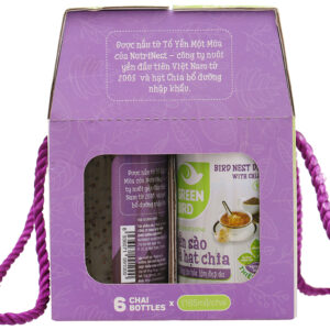 6 chai nước yến sào hạt chia Green Bird 185ml
