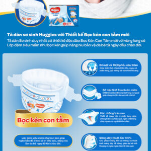 Bỉm- Tã Dán Huggies Size S 30 Miếng (cho bé 4 - 8kg)