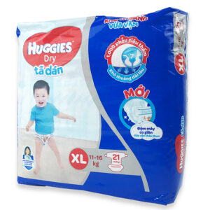 Bỉm - Tã dán Huggies size XL - 21 miếng (Cho bé 11 - 16kg)