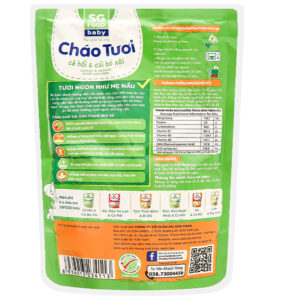 Cháo tươi SG Food Baby cá hồi và cải bó xôi gói 240g