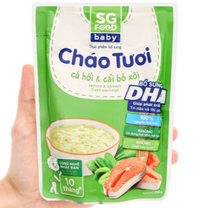 Cháo tươi SG Food Baby cá hồi và cải bó xôi gói 240g