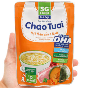 Cháo tươi SG Food Baby thịt thăn bằm và bí đỏ gói 240g