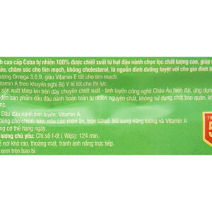 Dầu đậu nành tự nhiên Coba can 5 lít