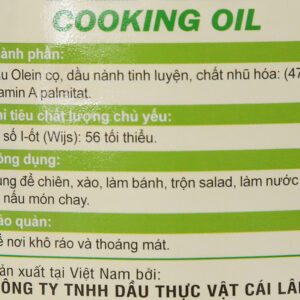 Dầu thực vật tinh luyện Cái Lân can 2 lít