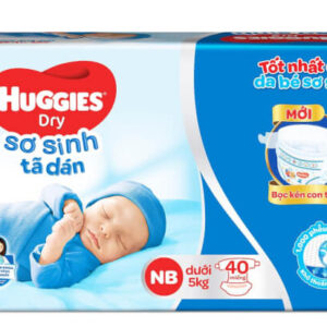 Bỉm tã dán sơ sinh Huggies Dry size Newborn 40 miếng (dưới 5kg)