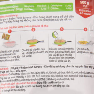 Xốt gia vị hoàn chỉnh kho gừng Barona gói 80g