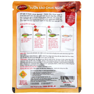 Xốt gia vị hoàn chỉnh sườn xào chua ngọt Barona gói 80g