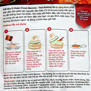 Xốt gia vị hoàn chỉnh thịt nướng sả Barona gói 80g