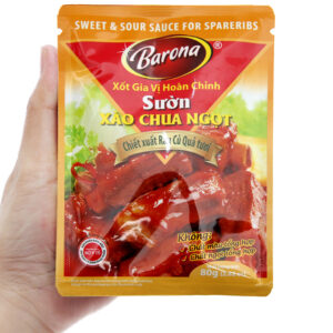 Xốt gia vị hoàn chỉnh sườn xào chua ngọt Barona gói 80g