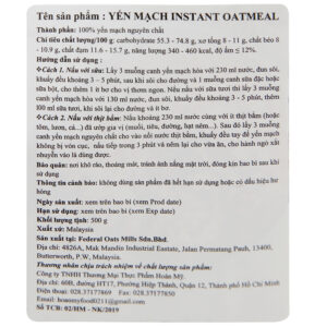 Yến mạch ăn liền Captain Oats gói 500g