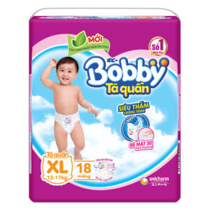 Bỉm - Tã quần Bobby size XL - 18 miếng (Cho bé 12 - 17kg)