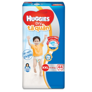 Bỉm – Tã quần Huggies size XXL – 44 miếng (Cho bé 15 – 25kg)