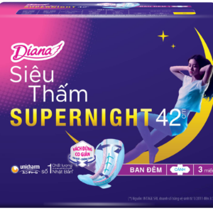 Băng vệ sinh ban đêm Diana Sensi 3 miếng 42cm