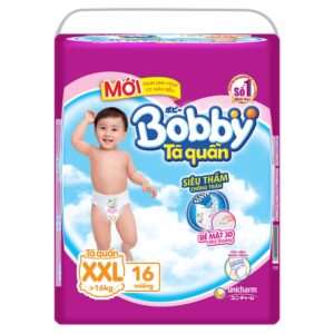 Bỉm - Tã quần Bobby size XXL - 16 miếng (Cho bé trên 16kg)