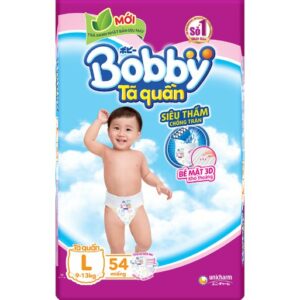 Tã quần Bobby size L 54 miếng ( cho bé 9-13kg)