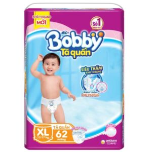 Bỉm tã quần Bobby size XL 62 miếng (12-17kg)