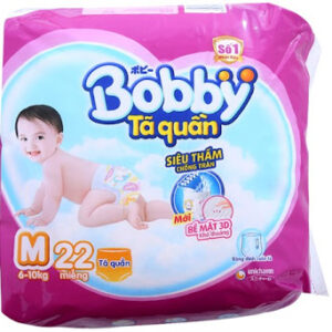 Tã quần Bobby size M cho bé 6 – 10kg (22 miếng)