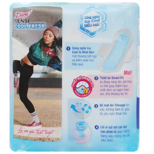 Băng vệ sinh Diana Sensi Cool Fresh siêu mỏng cánh 8 miếng