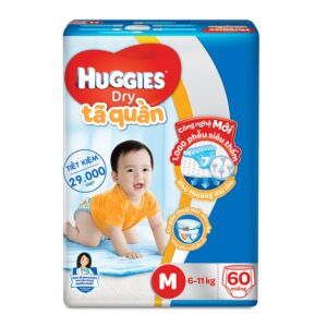 Bỉm Huggies quần M60 miếng dành cho trẻ 6-11kg