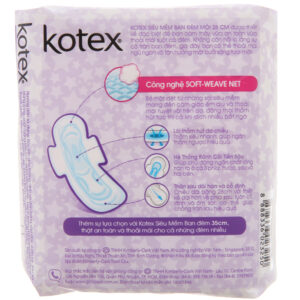 Băng vệ sinh ban đêm Kotex siêu mềm 4 miếng
