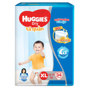 Bỉm - Tã quần Huggies size XL - 34 miếng (Cho bé 12 - 17kg)