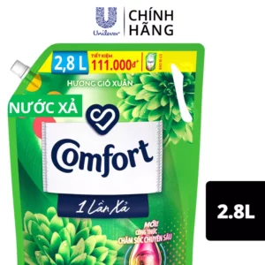 Nước Xả Vải Comfort Giữ Màu & Bền Vải Một Lần Xả Hương Gió Xuân túi 2.8L