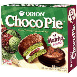 Bánh Chocopie Orion Vị Matcha Đậu Đỏ (Hộp 12 Gói)