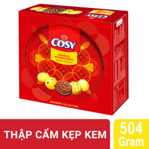 Bánh Quy Bơ Thập Cẩm Kẹp Kem Cosy (504g)