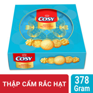 Bánh quy thập cẩm rắc hạt Cosy hộp 378g