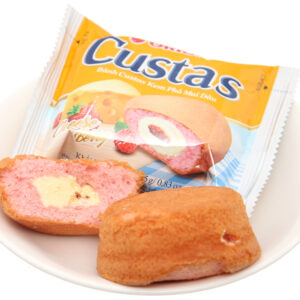 Bánh kem phô mai dâu Custas hộp 282g (12 cái)