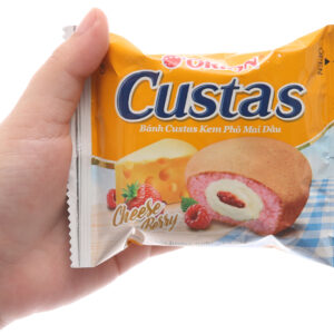 Bánh kem phô mai dâu Custas hộp 282g (12 cái)