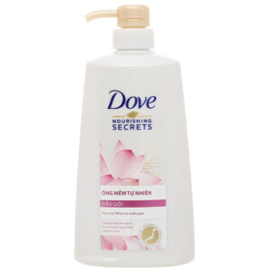 Dầu gội Dove chiết xuất hoa sen nhật và nước gạo cho tóc óng mềm tự nhiên 640g